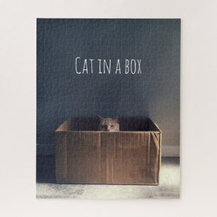Cat in a box. The Zen cat master. Jigsaw Puzzle
