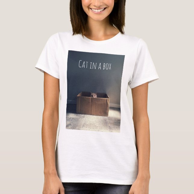 Cat in a box. The Zen cat master. T-Shirt (Front)