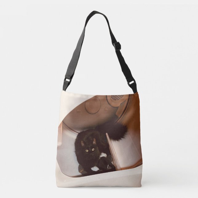Cat in a Dryer Crossbody Bag (Back)