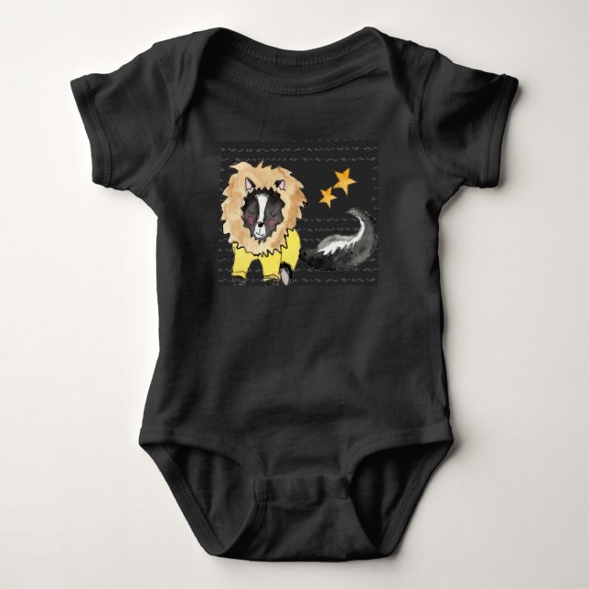 CAT IN A LION SUIT BABY ONE-PIECE BODYSUIT (Front)