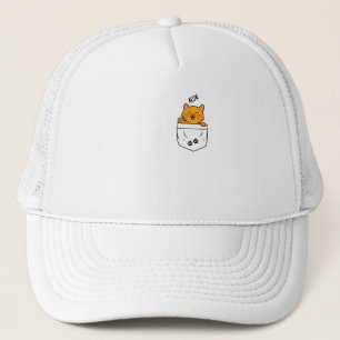 Cat in a pocket- meow trucker hat
