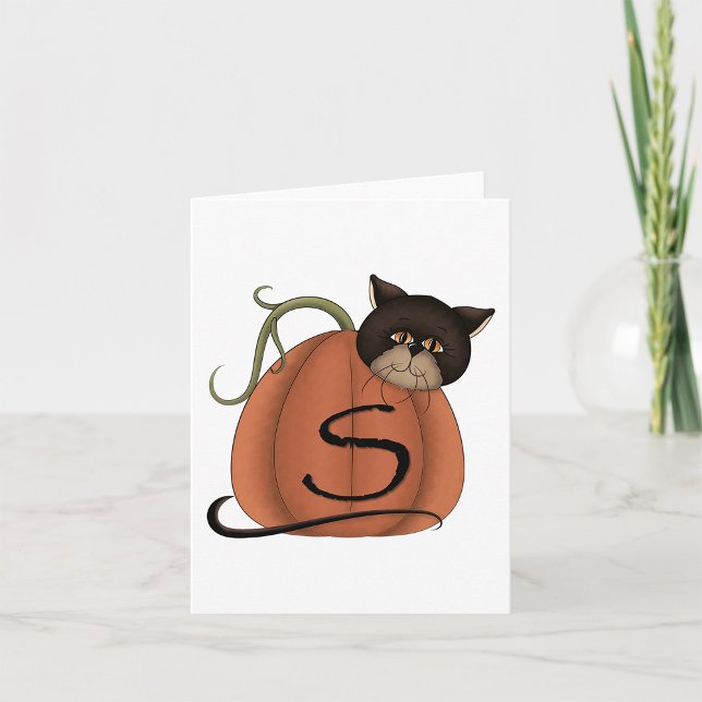 Cat In A Pumpkin Card (Creator Uploaded)