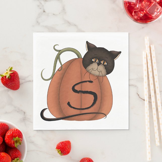 Cat In A Pumpkin Napkin (Creator Uploaded)
