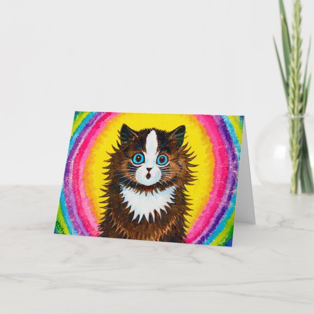 Cat in a Rainbow, Louis Wain Card (Front)