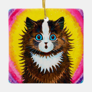 Cat in a Rainbow, Louis Wain Ceramic Ornament