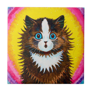 Cat in a Rainbow, Louis Wain Ceramic Tile