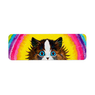 Cat in a Rainbow, Louis Wain Return Address Label