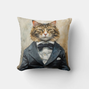 Cat in a Suit Cushion