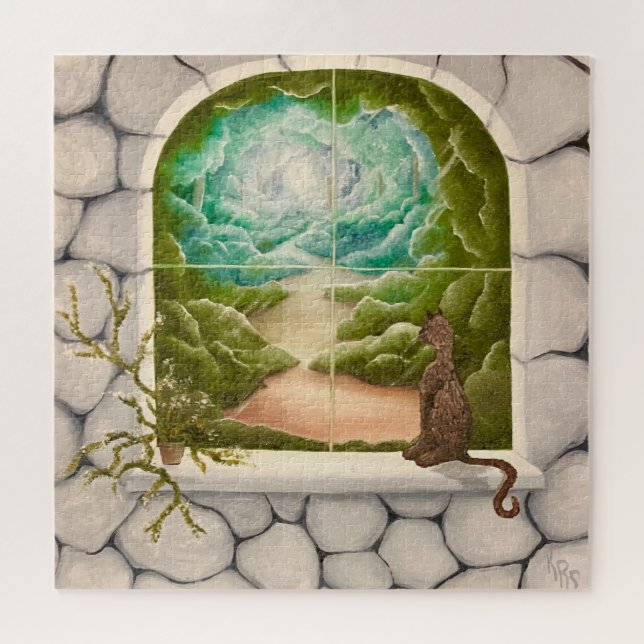 Cat in a Window Jigsaw Puzzle (Horizontal)
