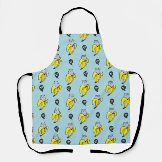 Cat in banana apron