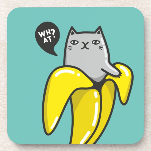 Cat in banana coaster (Front)