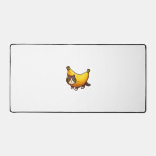 Cat in Banana Costume Desk Mat