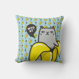 Cat in banana cushion