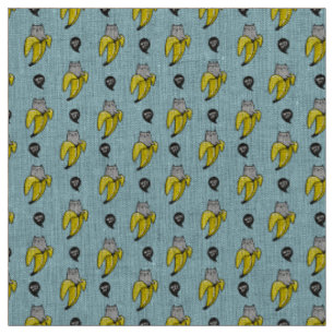 Cat in banana fabric