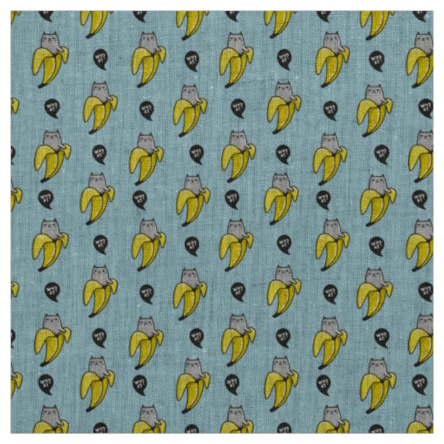 Cat in banana fabric (Swatch)