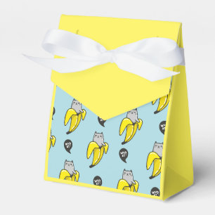 Cat in banana favour box