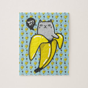 Cat in banana jigsaw puzzle