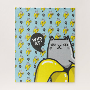 Cat in banana jigsaw puzzle
