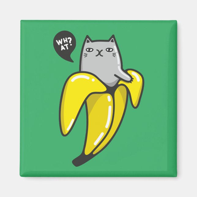 Cat in banana magnet (Front)