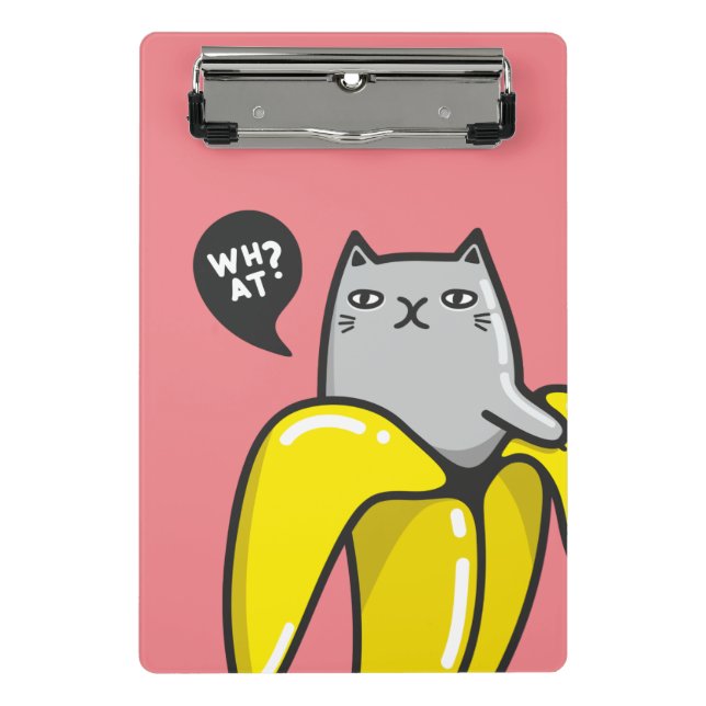 Cat in banana mini clipboard (Front)