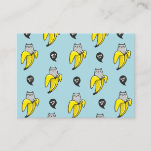 Cat in banana place card