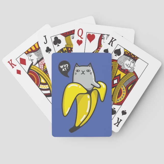 Cat in banana playing cards (Back)