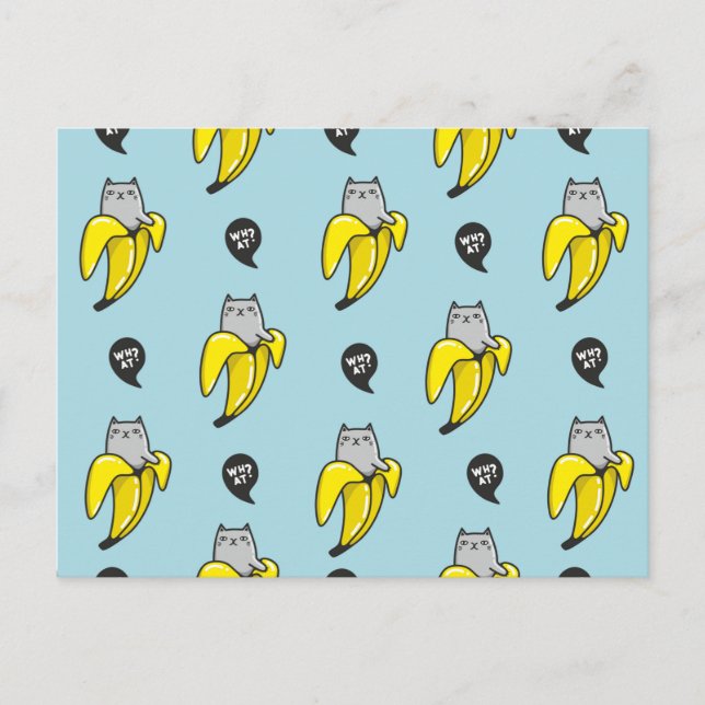 Cat in banana postcard (Front)