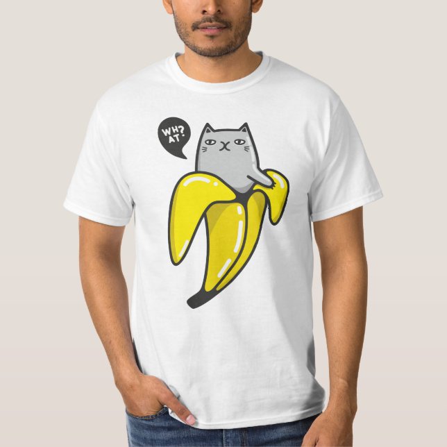 Cat in banana T-Shirt (Front)