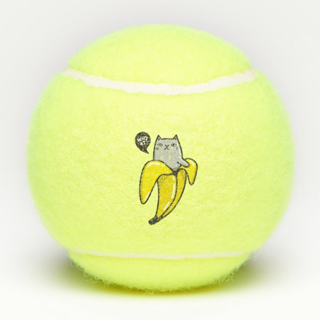Cat in banana tennis balls (Back)