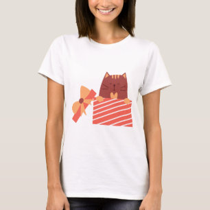 Cat in box funny T-Shirt