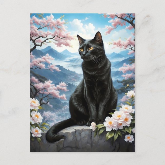 cat in China Postcard (Front)