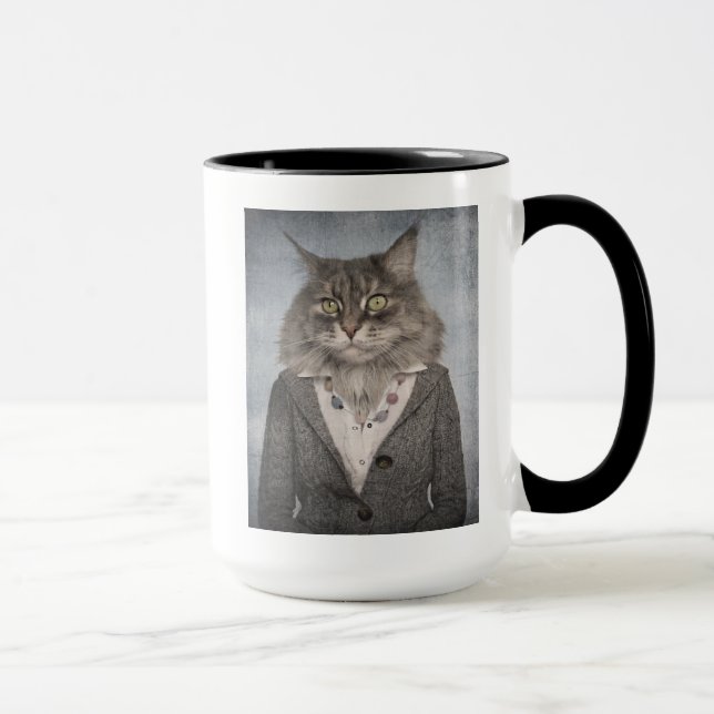 Cat In Clothes Mug (Right)