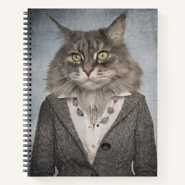 Cat In Clothes Notebook (Front)