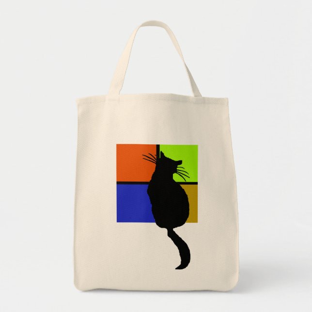 Cat in Coloured Windows Bag (Front)
