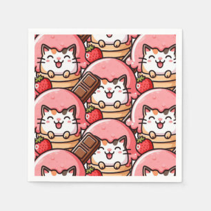 Cat in Cone   Napkin