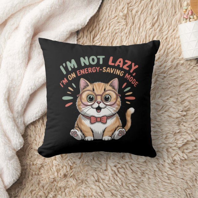 Cat in Energy Saving Mode Cushion (Blanket)