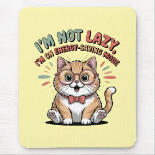 Cat in Energy Saving Mode Mouse Pad