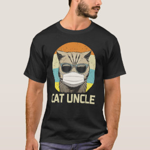 Cat In Face Mask Sunglasses Quarantine Funny Best  T-Shirt