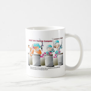Cat In Fish Factory Funny Gifts & Collectibles Coffee Mug