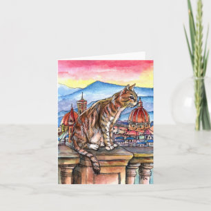 Cat in Florence Holiday Card