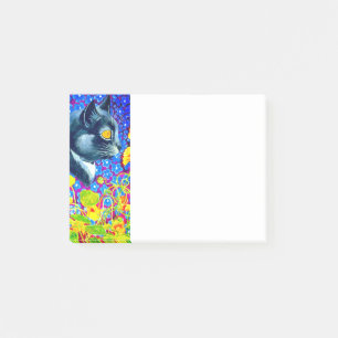 Cat in Flowers Post-it Notes