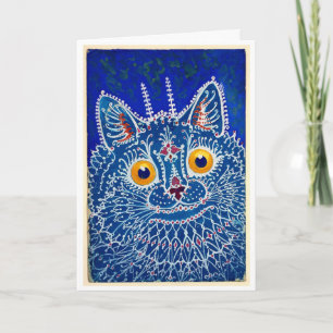 Cat in Gothic Style - Louis Wain Thank You Card