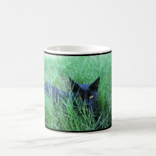 Cat-in-Grass Custom Mug