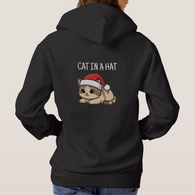 Cat in  hat hoodie (Back)