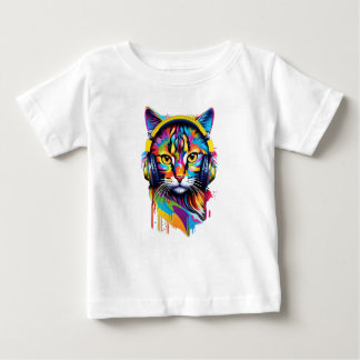 Cat in headphones baby T-Shirt