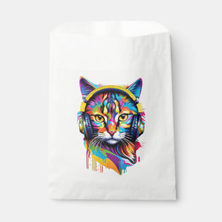 Cat in headphones favour bag