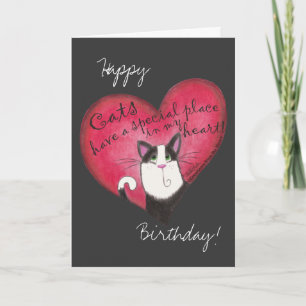 Cat in Heart Card
