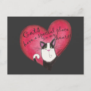 Cat in Heart Postcard