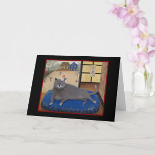 Cat in Japan Painting Card