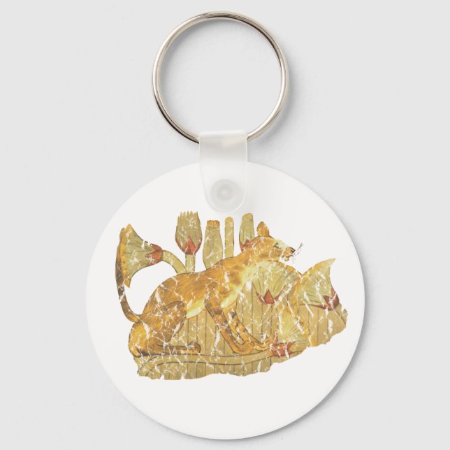 cat in marsh key ring (Front)